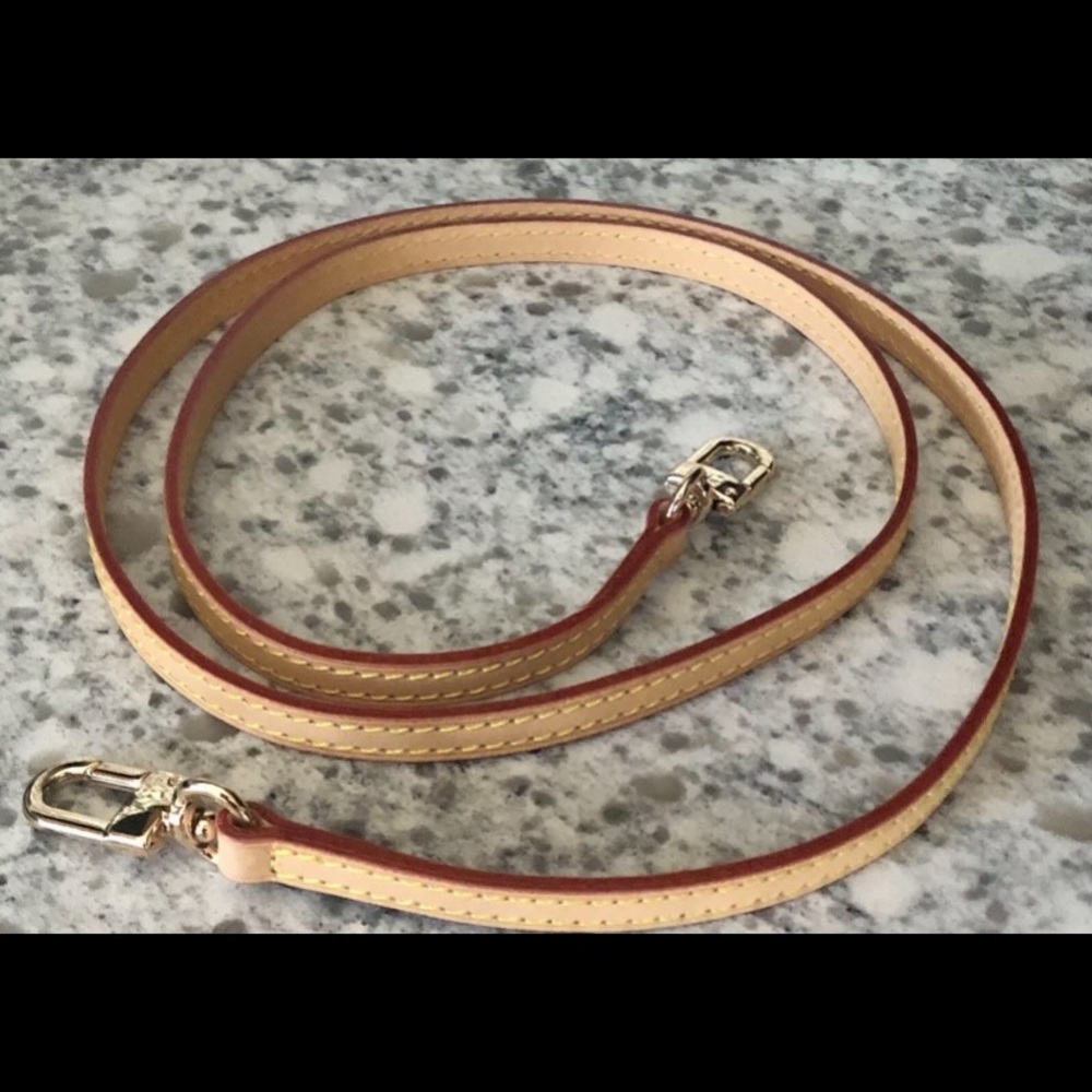 Crossbody Vegan Leather Strap 42” Gold Hardware